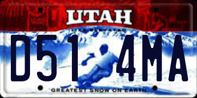 UT license plate D514MA