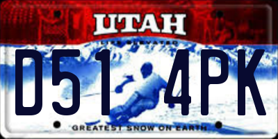 UT license plate D514PK
