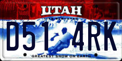 UT license plate D514RK
