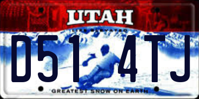 UT license plate D514TJ