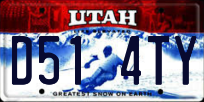 UT license plate D514TY