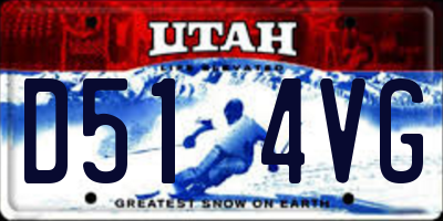 UT license plate D514VG