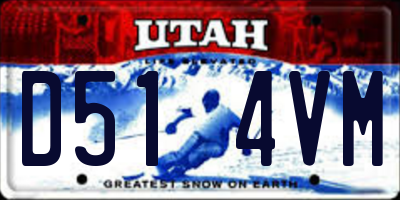 UT license plate D514VM