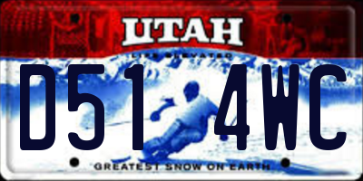 UT license plate D514WC