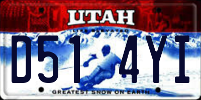 UT license plate D514YI