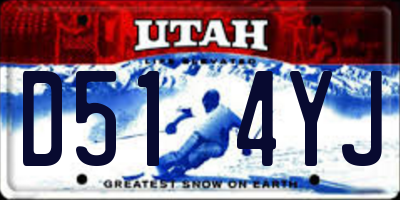 UT license plate D514YJ