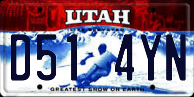 UT license plate D514YN