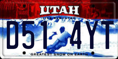 UT license plate D514YT