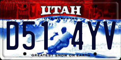 UT license plate D514YV