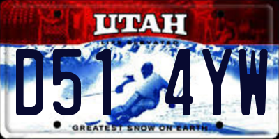 UT license plate D514YW