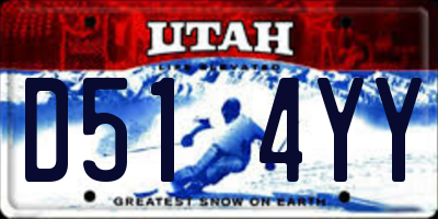 UT license plate D514YY