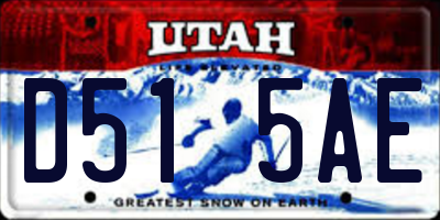 UT license plate D515AE