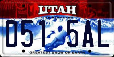 UT license plate D515AL