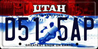 UT license plate D515AP