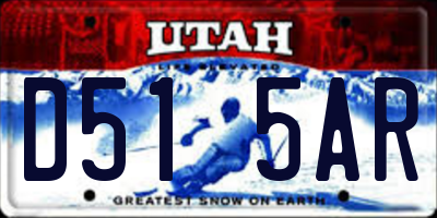 UT license plate D515AR