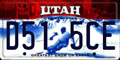 UT license plate D515CE