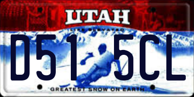 UT license plate D515CL