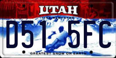 UT license plate D515FC