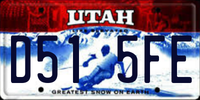 UT license plate D515FE