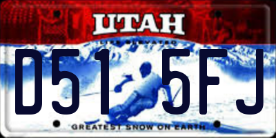 UT license plate D515FJ