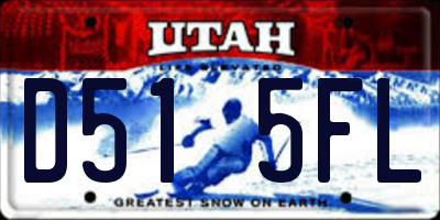 UT license plate D515FL