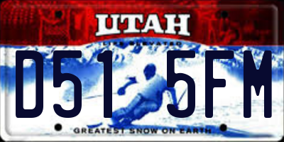 UT license plate D515FM