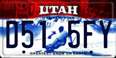 UT license plate D515FY