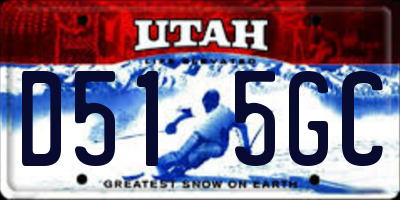 UT license plate D515GC