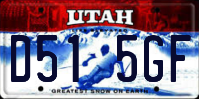 UT license plate D515GF