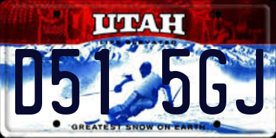 UT license plate D515GJ