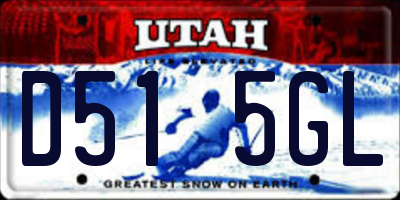 UT license plate D515GL