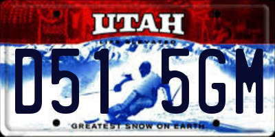 UT license plate D515GM
