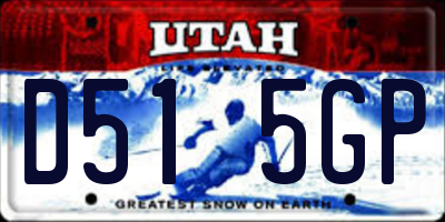 UT license plate D515GP