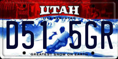 UT license plate D515GR