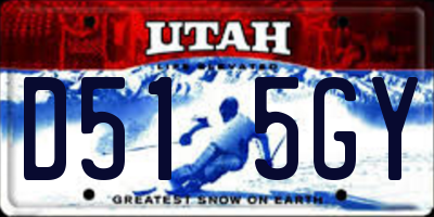 UT license plate D515GY