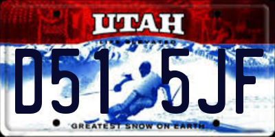 UT license plate D515JF