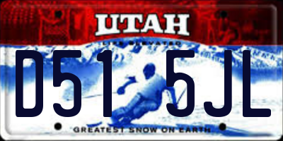 UT license plate D515JL