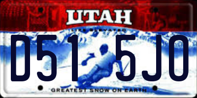UT license plate D515JO