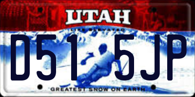 UT license plate D515JP