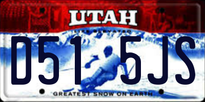 UT license plate D515JS