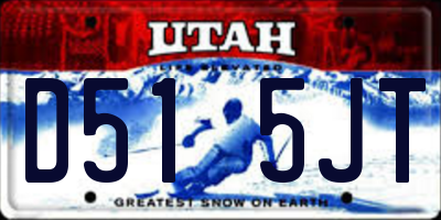 UT license plate D515JT