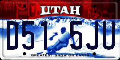 UT license plate D515JU