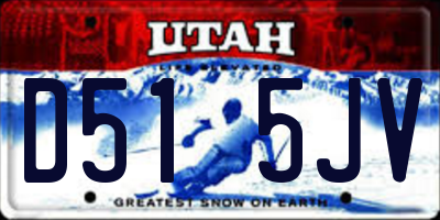 UT license plate D515JV