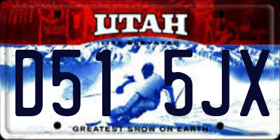 UT license plate D515JX