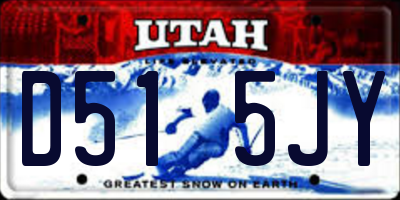 UT license plate D515JY