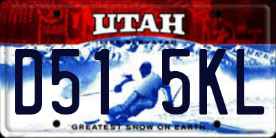 UT license plate D515KL