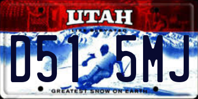 UT license plate D515MJ