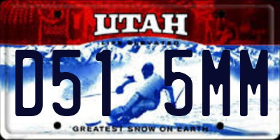 UT license plate D515MM