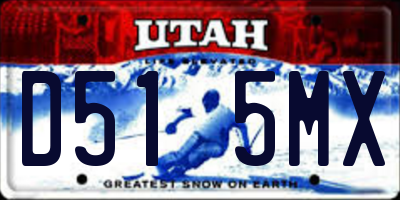 UT license plate D515MX
