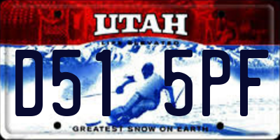 UT license plate D515PF